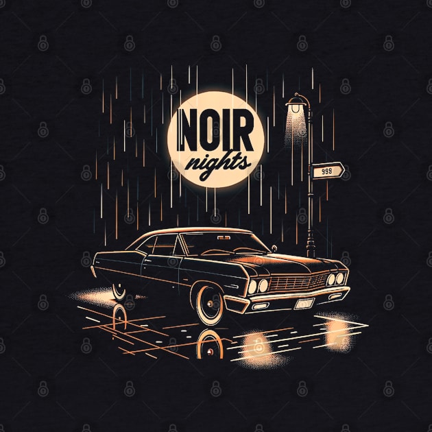 City Pulse: Echoes of Noir Nights by Retro Travel Design